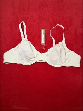 Skims Cotton Jersey T Shirt Bra Color Bone Size 38A